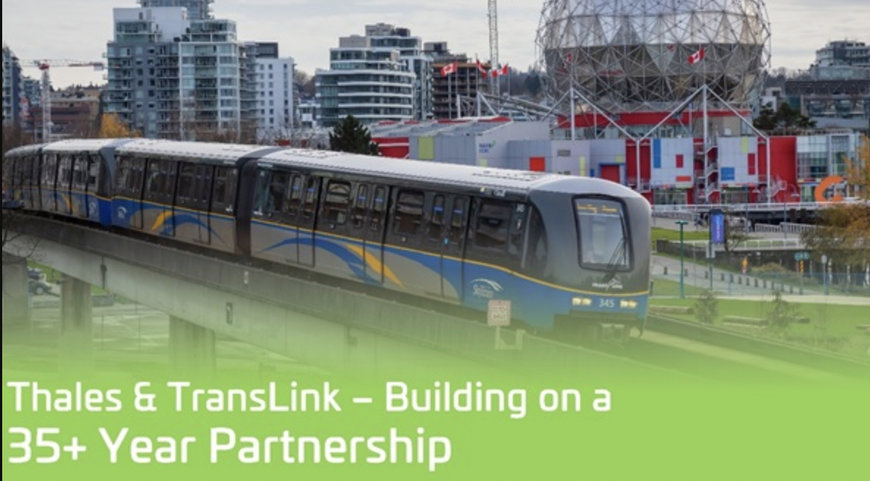 THALES AND TRANSLINK CONFIRM TWO NEW SKYTRAIN PROJECTS TO BETTER SERVE METRO VANCOUVER